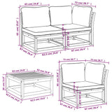 6 Piece Garden Lounge Set with Cushions Solid Wood Acacia - Extra Image
