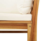 9 Piece Garden Lounge Set with Cushions Solid Wood Acacia - Rear View