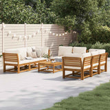 9 Piece Garden Lounge Set with Cushions Solid Wood Acacia