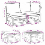 8 Piece Garden Lounge Set with Cushions Solid Wood Acacia - Extra Image