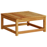 10 Piece Garden Lounge Set with Cushions Solid Wood Acacia - Rear View