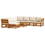 9 Piece Garden Lounge Set with Cushions Solid Wood Acacia - Front View