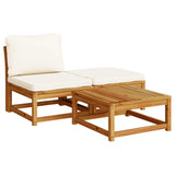 9 Piece Garden Lounge Set with Cushions Solid Wood Acacia - Side View