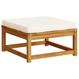 7 Piece Garden Lounge Set with Cushions Solid Wood Acacia - Rear View