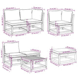 7 Piece Garden Lounge Set with Cushions Solid Wood Acacia