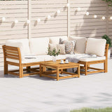 5 Piece Garden Lounge Set with Cushions Solid Wood Acacia