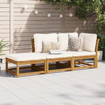 3 Piece Garden Lounge Set with Cushions Solid Wood Acacia