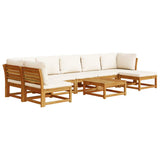 8 Piece Garden Lounge Set with Cushions Solid Wood Acacia - Front View
