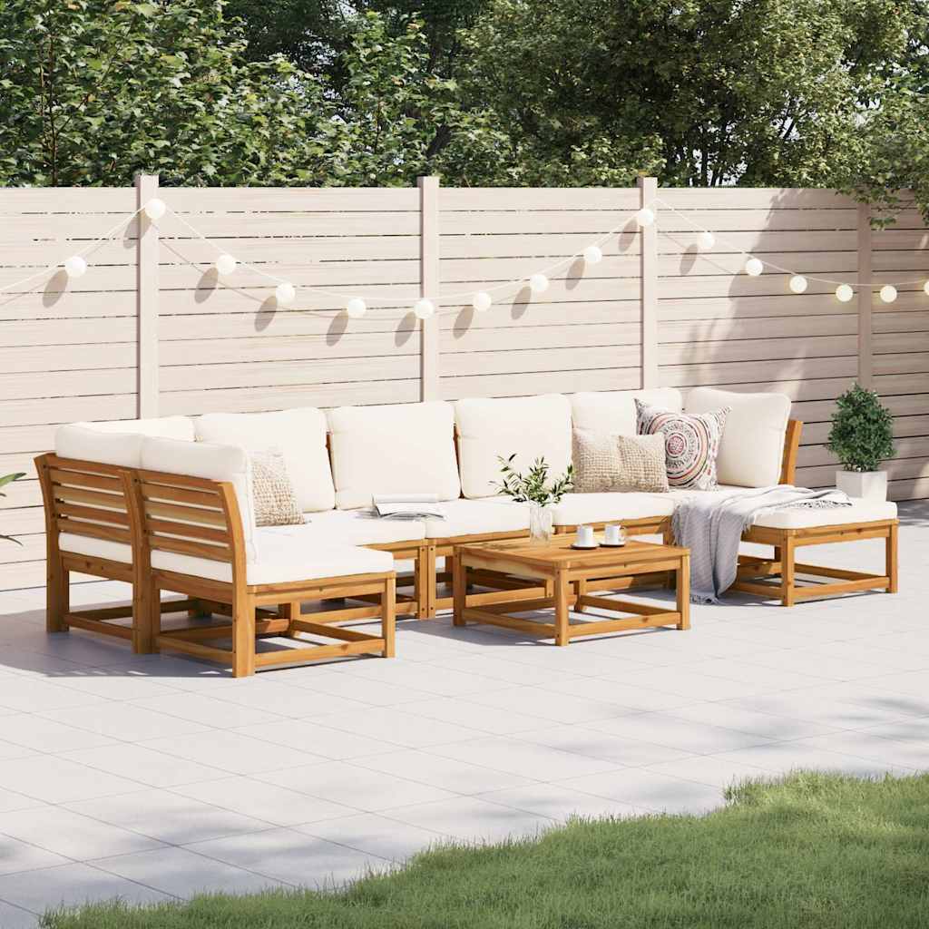 8 Piece Garden Lounge Set with Cushions Solid Wood Acacia