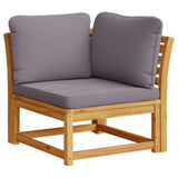 4 Piece Garden Lounge Set with Cushions Solid Wood Acacia - Side View