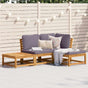 4 Piece Garden Lounge Set with Cushions Solid Wood Acacia