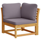 6 Piece Garden Lounge Set with Cushions Solid Wood Acacia - Side View