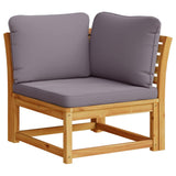 6 Piece Garden Lounge Set with Cushions Solid Wood Acacia - Side View