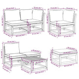 7 Piece Garden Lounge Set with Cushions Solid Wood Acacia