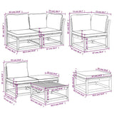 7 Piece Garden Lounge Set with Cushions Solid Wood Acacia - Extra Image