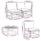 7 Piece Garden Lounge Set with Cushions Solid Wood Acacia - Extra Image