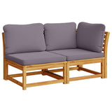 6 Piece Garden Lounge Set with Cushions Solid Wood Acacia