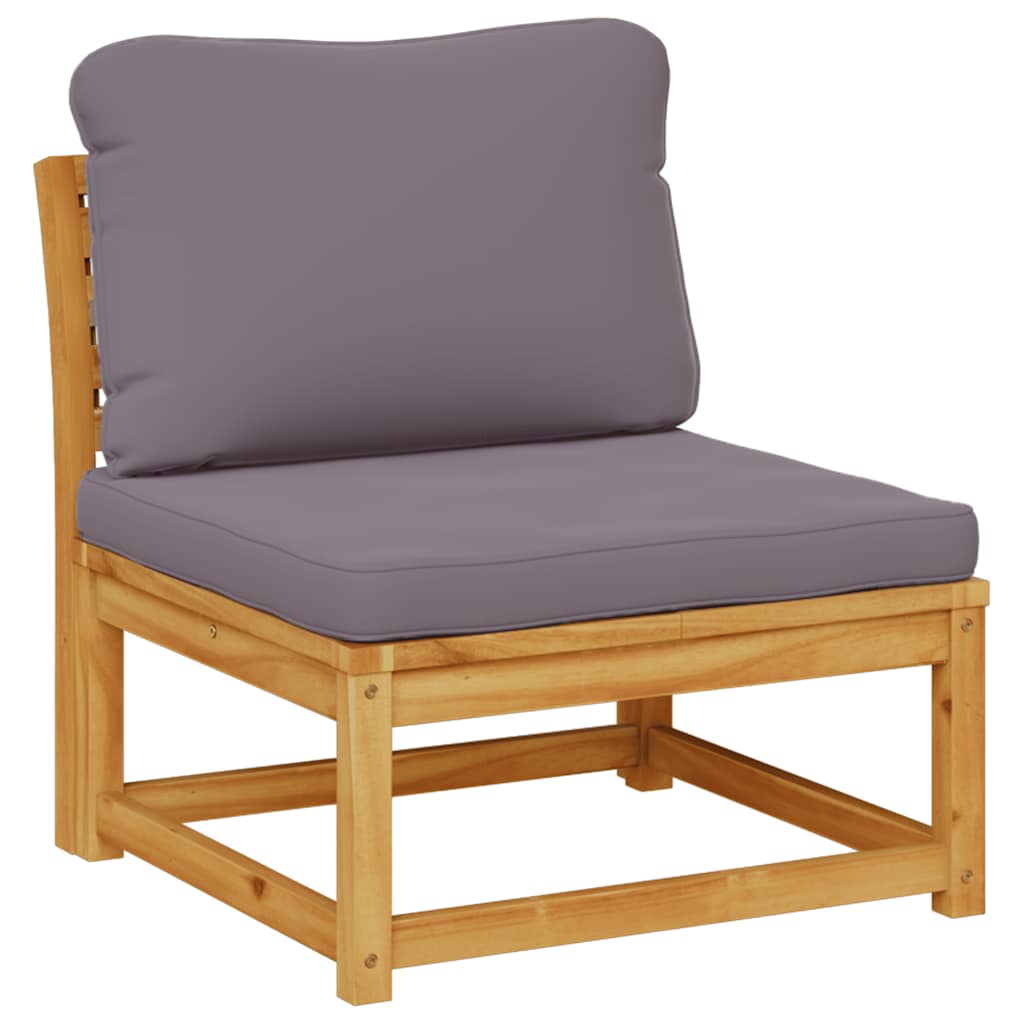 4 Piece Garden Lounge Set with Cushions Solid Wood Acacia