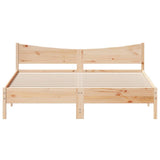 Bed Frame without Mattress 183x203 cm King Solid Wood Pine - Top-Down View