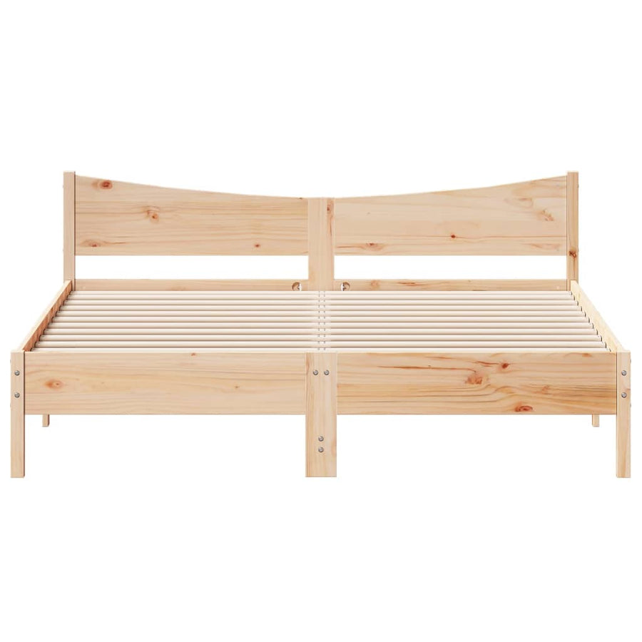 Bed Frame without Mattress 180x200 cm Solid Wood Pine