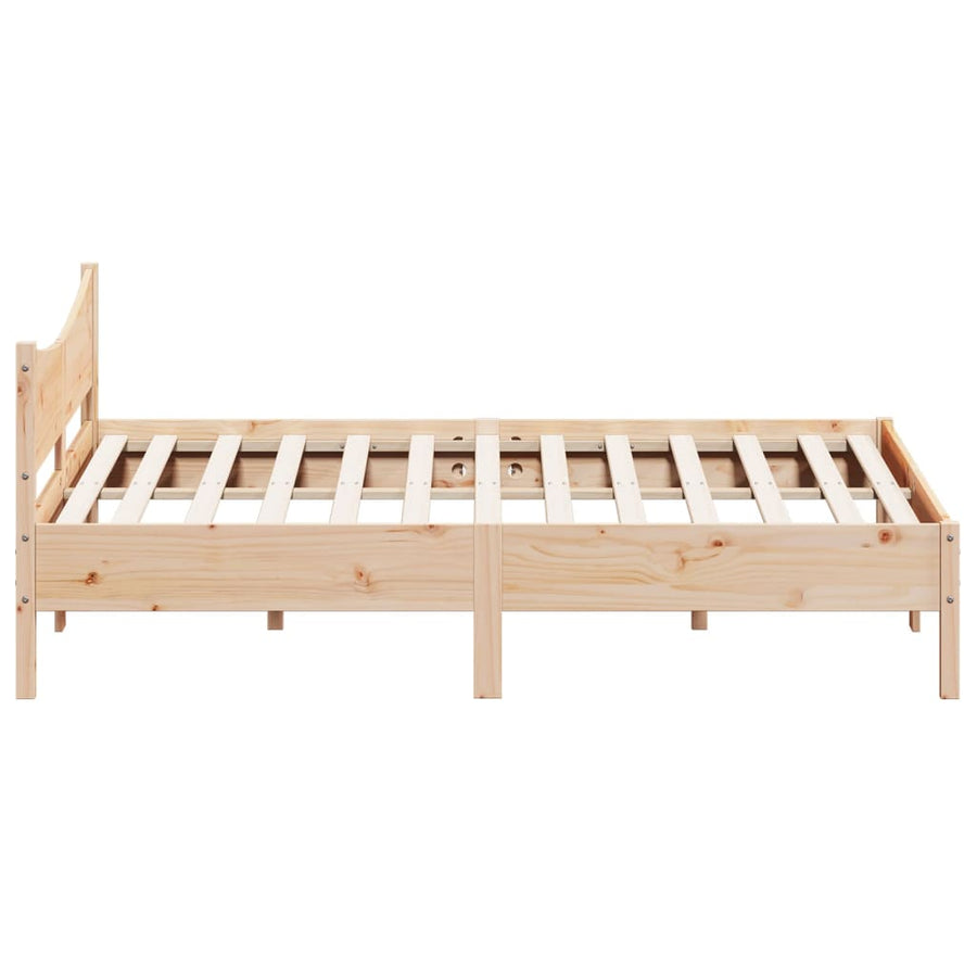 Bed Frame without Mattress 180x200 cm Solid Wood Pine