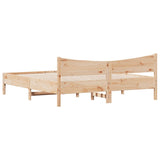 Bed Frame without Mattress 183x203 cm King Solid Wood Pine - Rear View