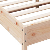 Bed Frame without Mattress 150x200 cm Solid Wood Pine - Close-Up Angle