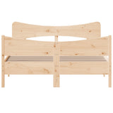 Bed Frame without Mattress 150x200 cm Solid Wood Pine - Top-Down View