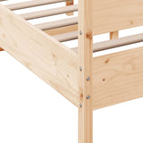 Bed Frame without Mattress 150x200 cm Solid Wood Pine - Close-Up Angle