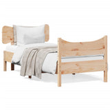 Bed Frame without Mattress 92x187 cm Single Solid Wood Pine - Front View