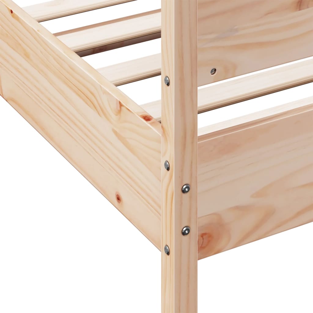 Bed Frame without Mattress 92x187 cm Single Solid Wood Pine