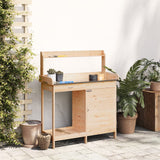 Potting Table with Cabinet 110.5x45x124.5 cm Solid Wood Fir - Side View