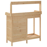 Potting Table with Cabinet 110.5x45x124.5 cm Solid Wood Fir - Extra Image