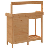 Potting Table with Cabinet Brown 110.5x45x124.5 cm Solid Wood Fir - Extra Image