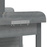 Potting Table with Cabinet Grey 110.5x45x124.5 cm Solid Wood Fir - Extra Image