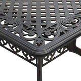 5 Piece Garden Dining Set Bronze Cast Aluminium - Rear View