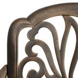 5 Piece Garden Dining Set Bronze Cast Aluminium - Extra Image