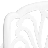 5 Piece Garden Dining Set White Cast Aluminium - Extra Image