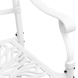 5 Piece Garden Dining Set White Cast Aluminium - Extra Image