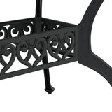 7 Piece Garden Dining Set Black Cast Aluminium - 45-Degree Angle