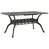 5 Piece Garden Dining Set Bronze Cast Aluminium - Side View