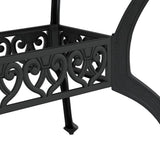 5 Piece Garden Dining Set Black Cast Aluminium - 45-Degree Angle