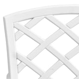 5 Piece Garden Dining Set White Cast Aluminium - Extra Image
