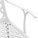 5 Piece Garden Dining Set White Cast Aluminium - Extra Image