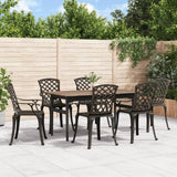 Garden Chairs 6 pcs Cast Aluminium Bronze