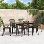Garden Chairs 6 pcs Cast Aluminium Bronze