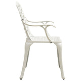 Garden Chairs 6 pcs Cast Aluminium White