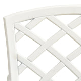Garden Chairs 6 pcs Cast Aluminium White - Low Angle