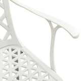 Garden Chairs 6 pcs Cast Aluminium White - Extra Image