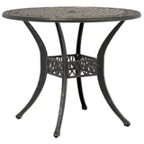 3 Piece Bistro Set Bronze Cast Aluminium - Side View